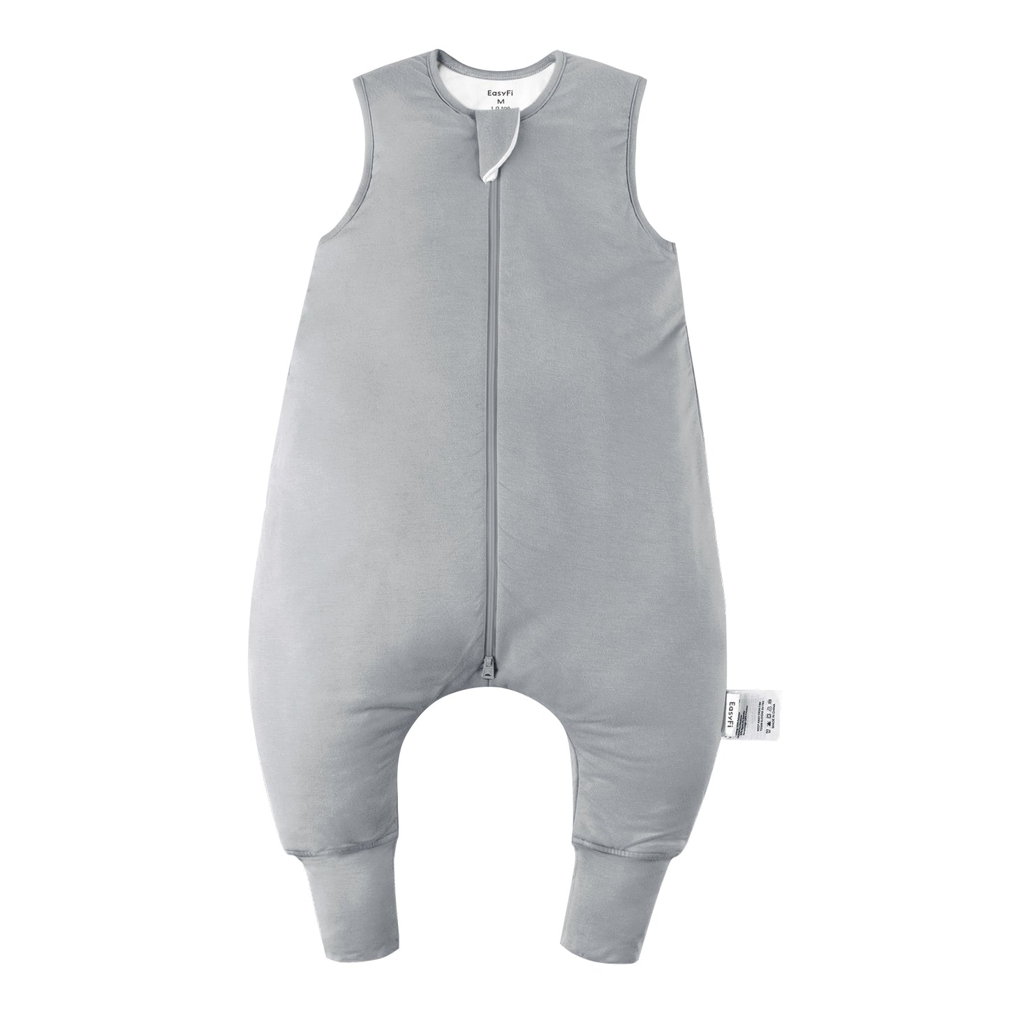 EasyFi Rayon Made from Bamboo Toddler Sleep Sack with Feet 1.0 Tog Baby Sleep Sack 6-48 Months Ultra Soft Baby Wearable Blanket with Legs Unisex Sleeping Bag with 2-Way Zipper Grey