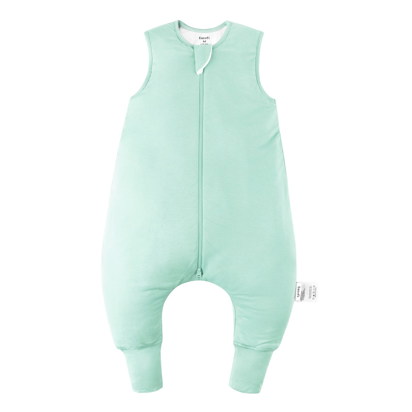 EasyFi Rayon Made from Bamboo Toddler Sleep Sack with Feet 1.0 Tog Baby Sleep Sack 6-48 Months Ultra Soft Baby Wearable Blanket with Legs Unisex Sleeping Bag with 2-Way Zipper Green