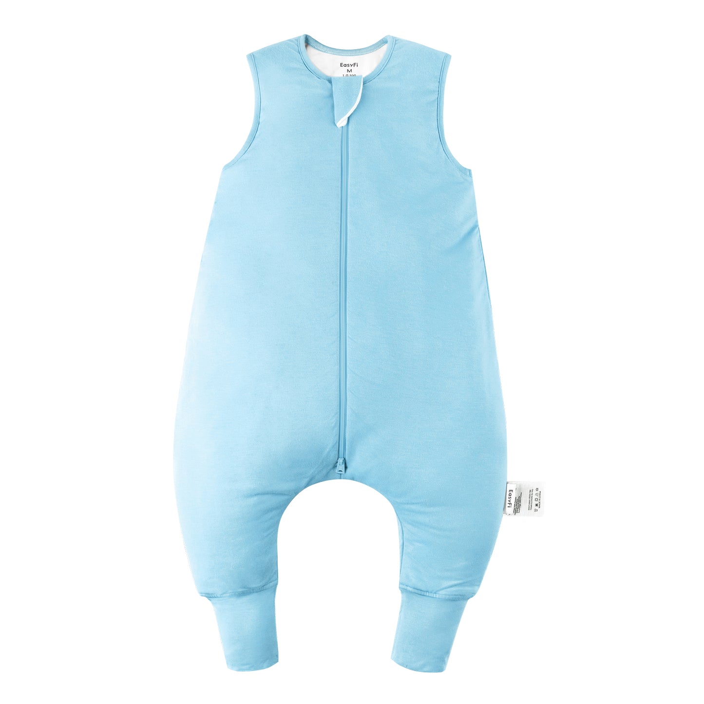 EasyFi Rayon Made from Bamboo Toddler Sleep Sack with Feet 1.0 Tog Baby Sleep Sack 6-48 Months Ultra Soft Baby Wearable Blanket with Legs Unisex Sleeping Bag with 2-Way Zipper Blue